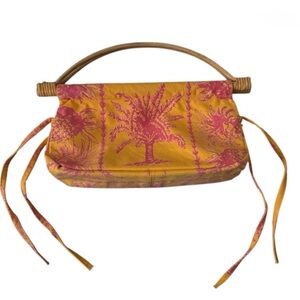 Gramham Kandiah Pink and Yellow Hand Bag